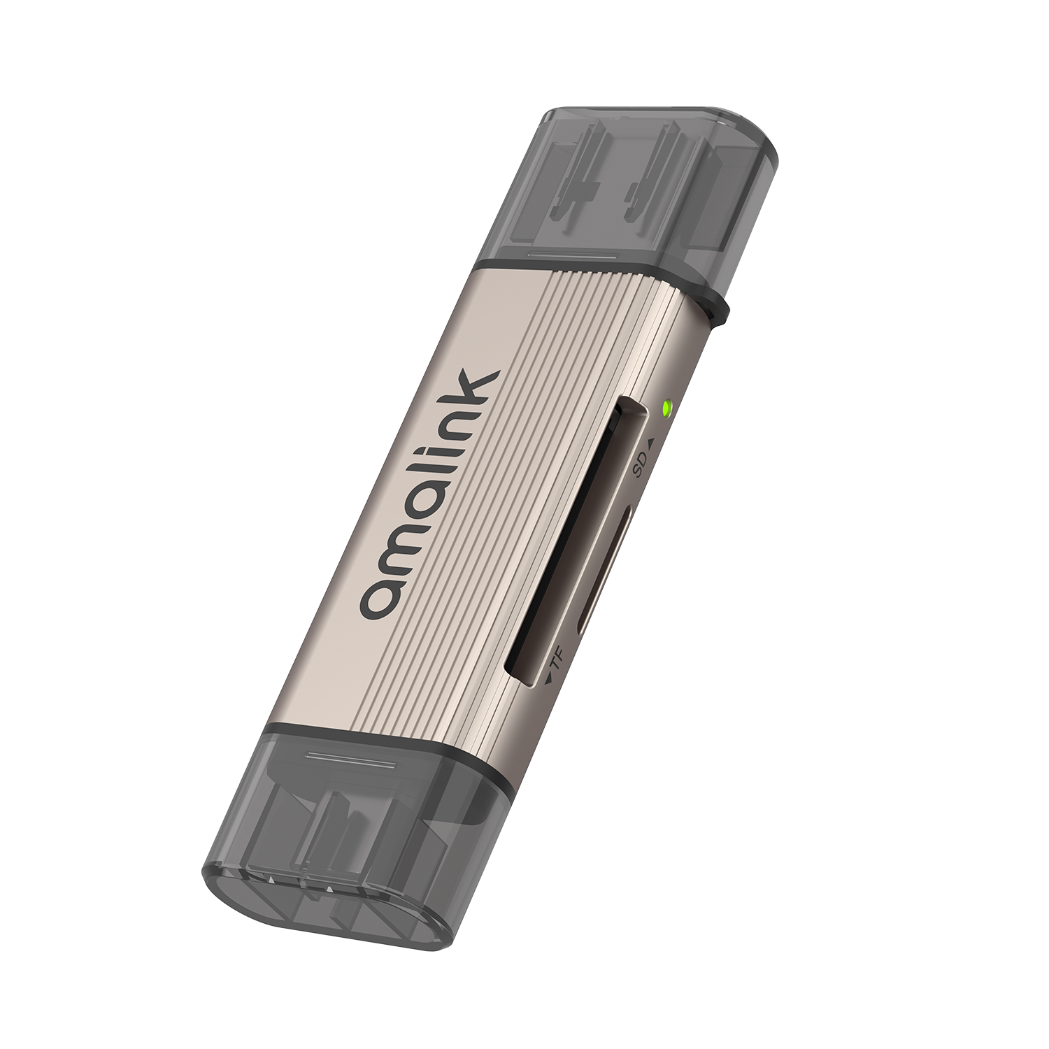 2-in-2 USB3.0 A+C to SD+TF Card Reader
