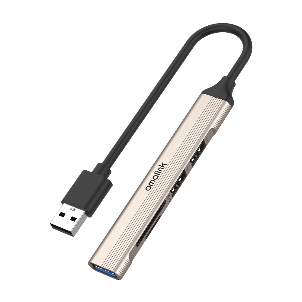 USB 2.0 Card Reader with 3-Port HUB