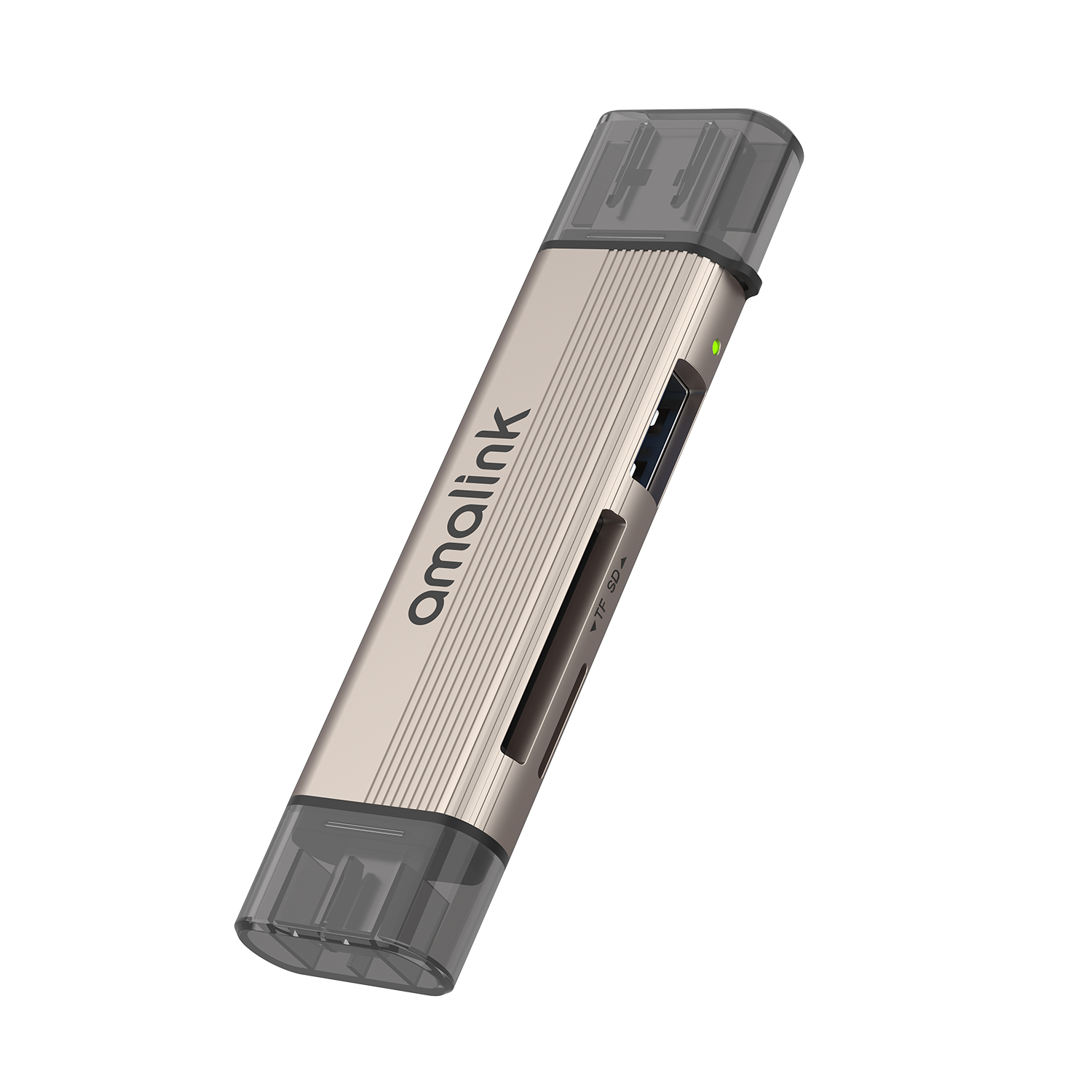 3-in-2 USB-A &USB-C SD2.0 /TF2.0 Card Reader with USB-A 2.0 hub
